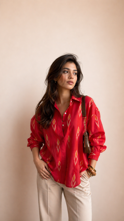 Ikat Cotton Shirt for women
