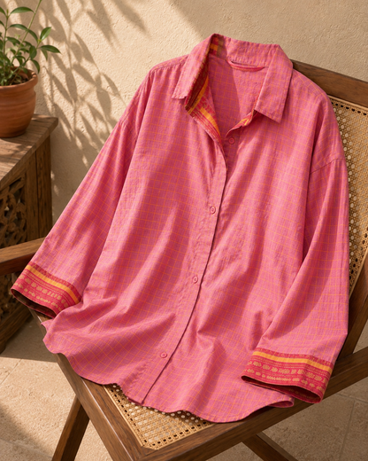 Old Rose Zari Shirt