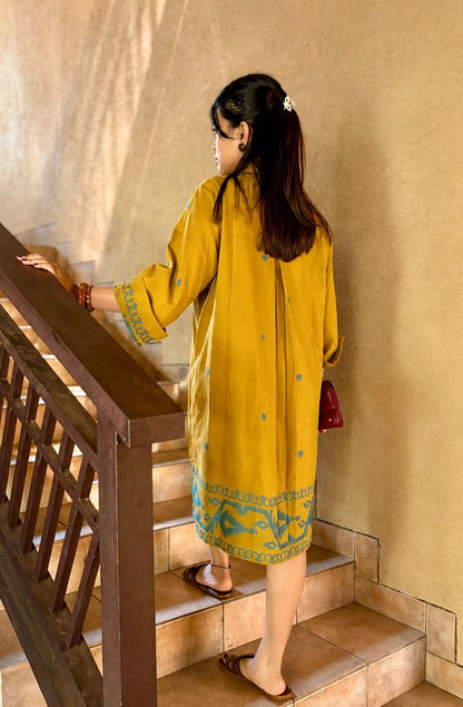 ‘Kumud’ ikat woven dress