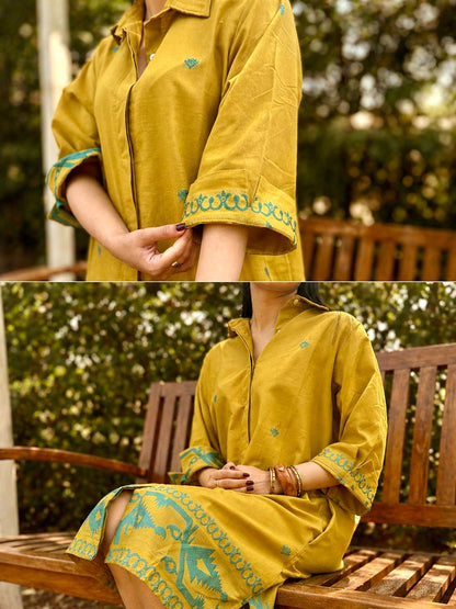 ‘Kumud’ ikat woven dress
