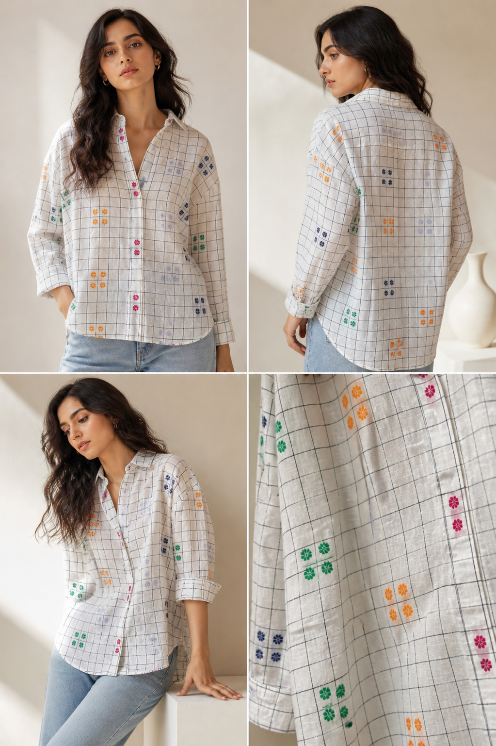 Floral Butti Cotton Shirt
