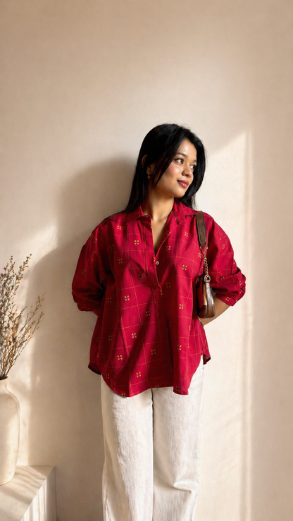 Crimson Buti Shirt for women